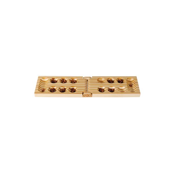 17651  17651 Spill, Kalaha (Mancala), bambus 18 x 3,4 x 9 cm, Fridolin